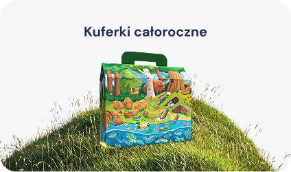 Całoroczny kuferek prezentowy dla dzieci z ilustracją natury i zwierząt