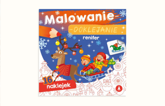 Malowanie-doklejanie Renifer