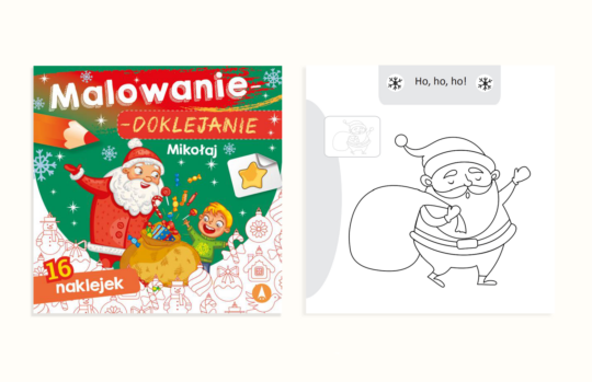 Malowanie-doklejanie. Mikołaj