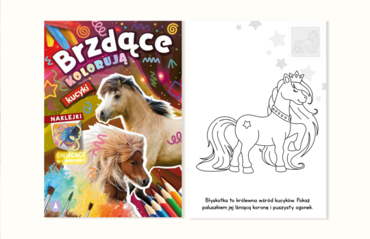 Brzdące kolorują. Kucyki (naklejki świecące w ciemności)