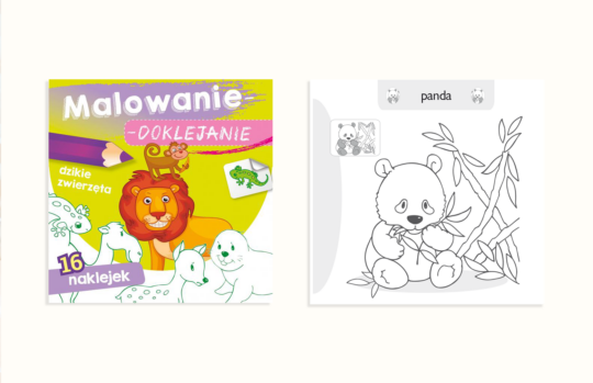 Malowanie-doklejanie. Dzikie zwierzęta