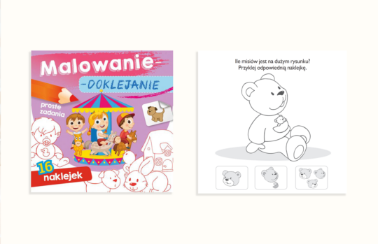 Malowanie-doklejanie. Proste zadania