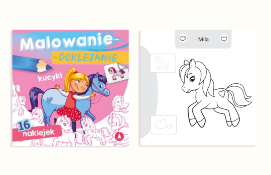 Malowanie-doklejanie. Kucyki