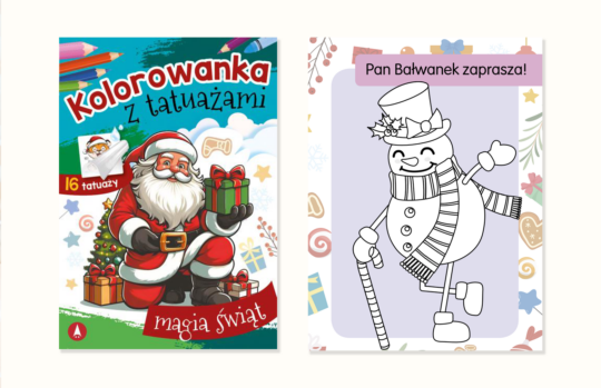 Kolorowanka z tatuażami. Magia świąt